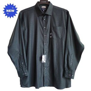 18 36/37 Green Dress Shirt Traditional Fit Dark Jos A Bank New Solid Mens Opened